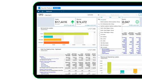 sage intacct CFO screen